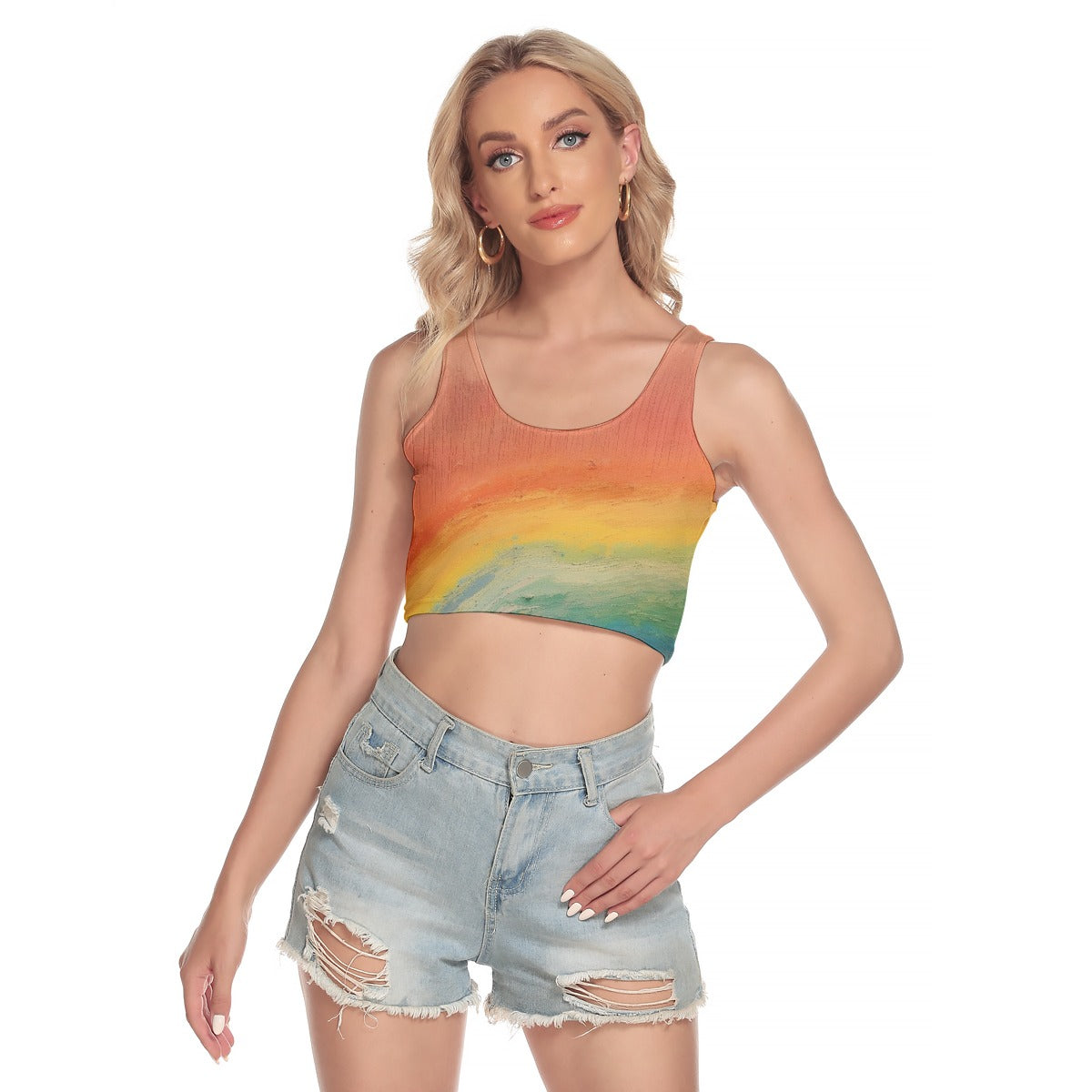 All-Over Print Women's Sport Crop Tank Top