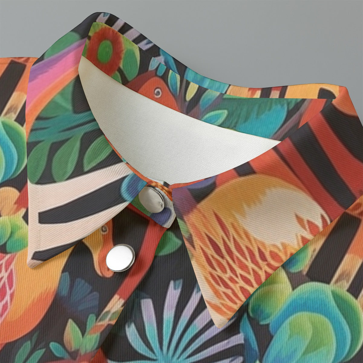 All-Over Print Women's Cropped Jacket | 245GSM Cotton