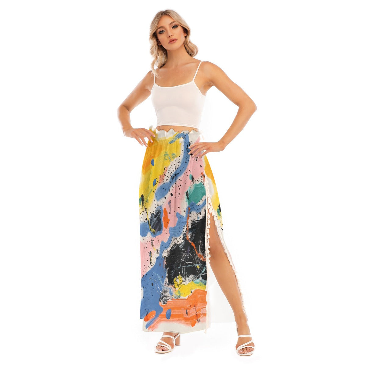All-Over Print Women's Side Split Skirt