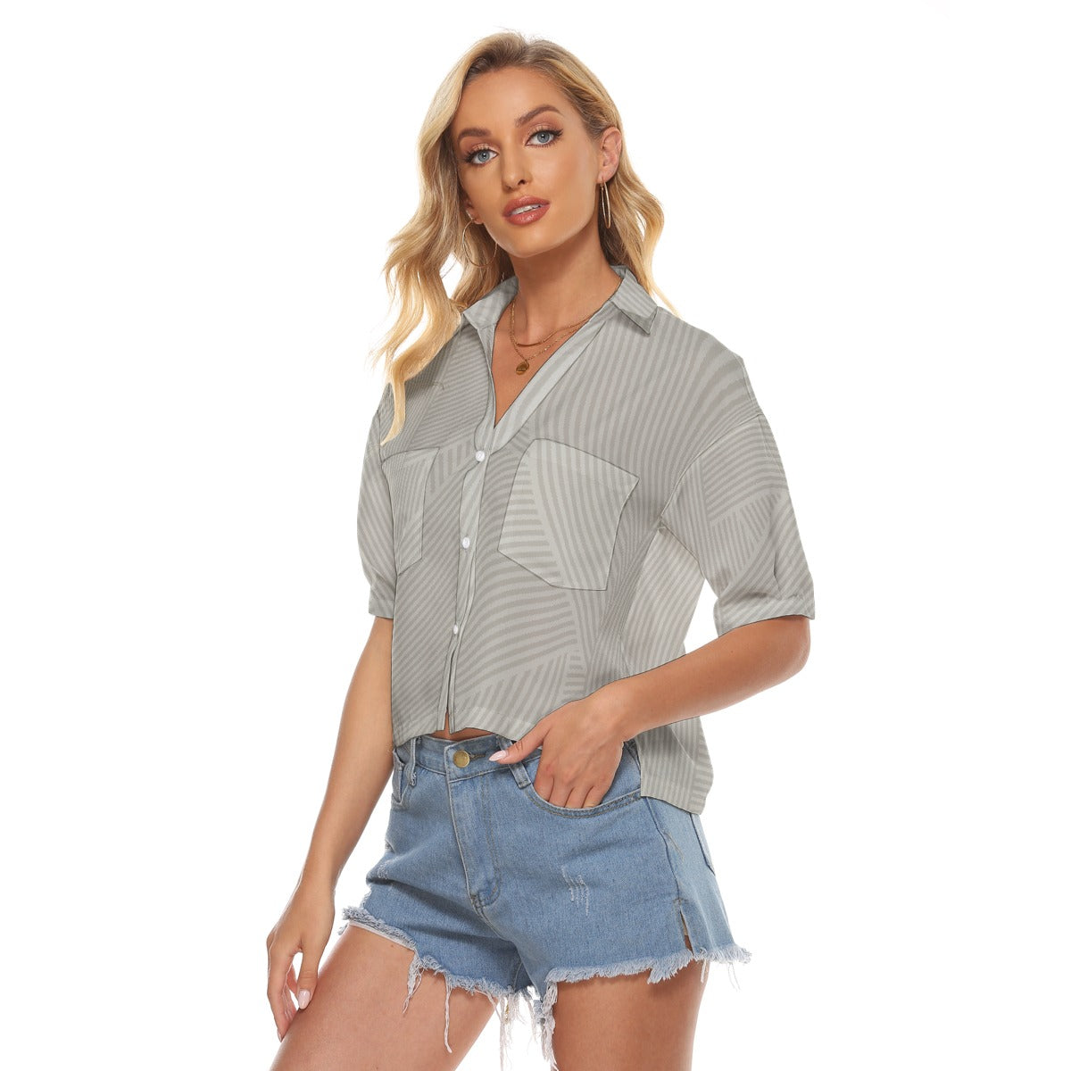 All-Over Print Women's V-neck Shirts