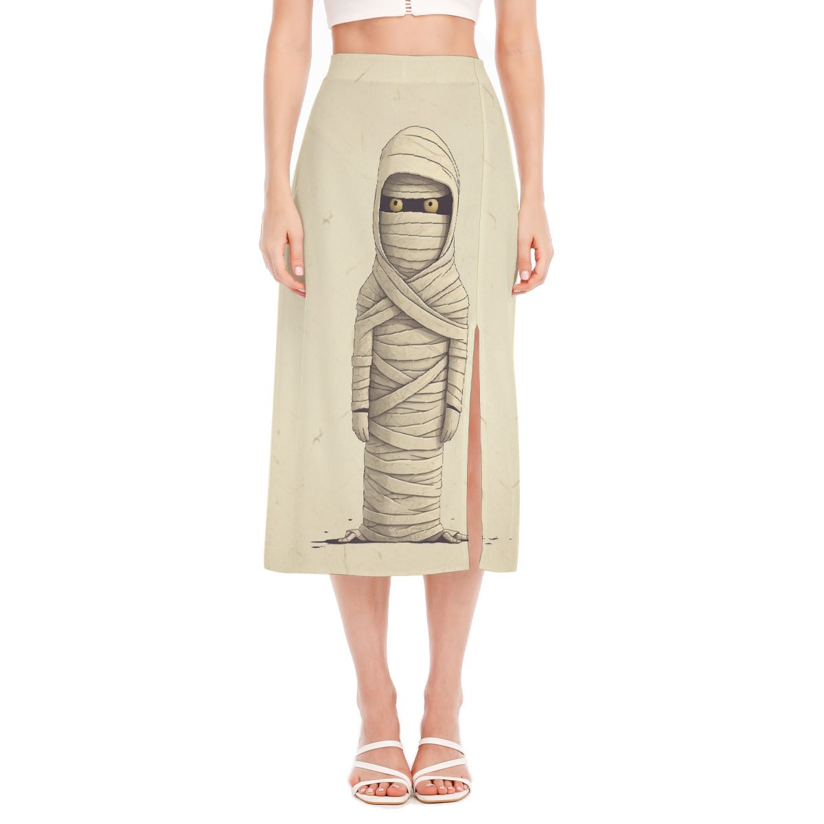 All-Over Print Women's High Slit Long Skirt
