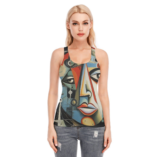 All-Over Print Women's Racer Vest | 190GSM Cotton