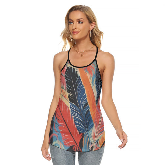 All-Over Print Women's Criss-Cross Open Back Tank Top