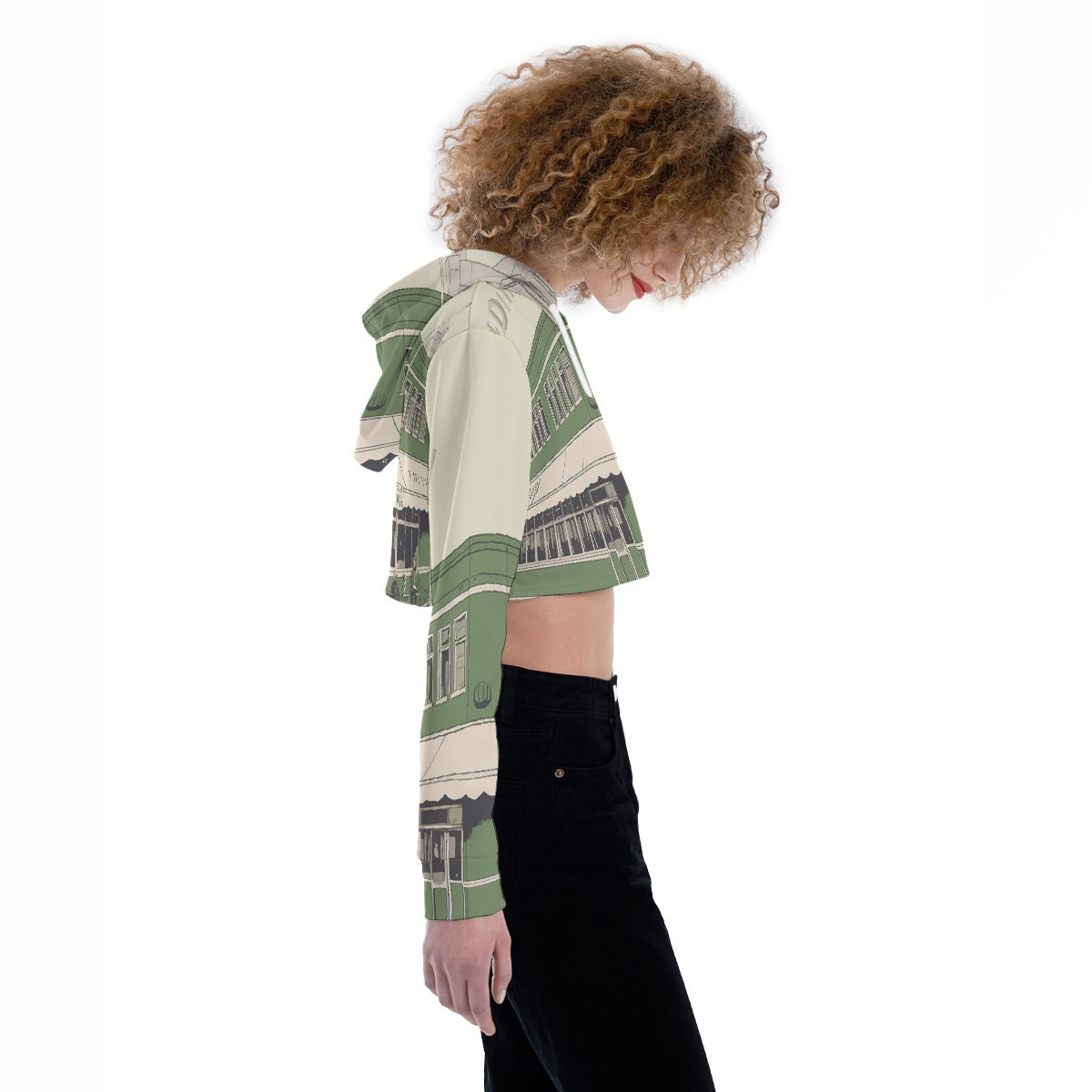 All-Over Print Women's Crop Top Hoodie