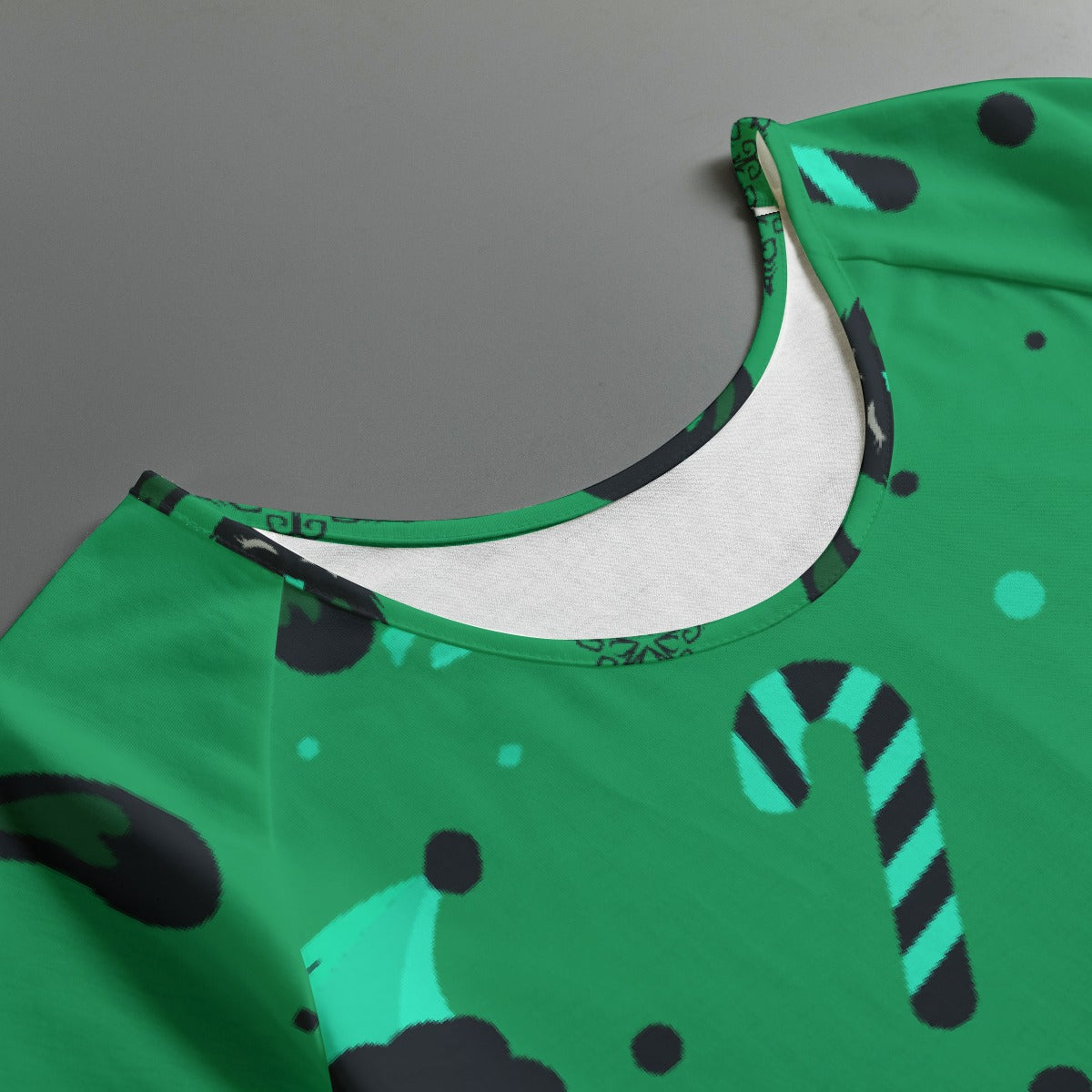 All-Over Print Women's Round Neck T-shirt With Raglan Sleeve