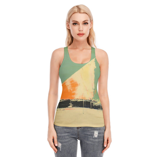 All-Over Print Women's Racer Vest | 190GSM Cotton