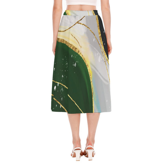 All-Over Print Women's Long Section Chiffon Skirt