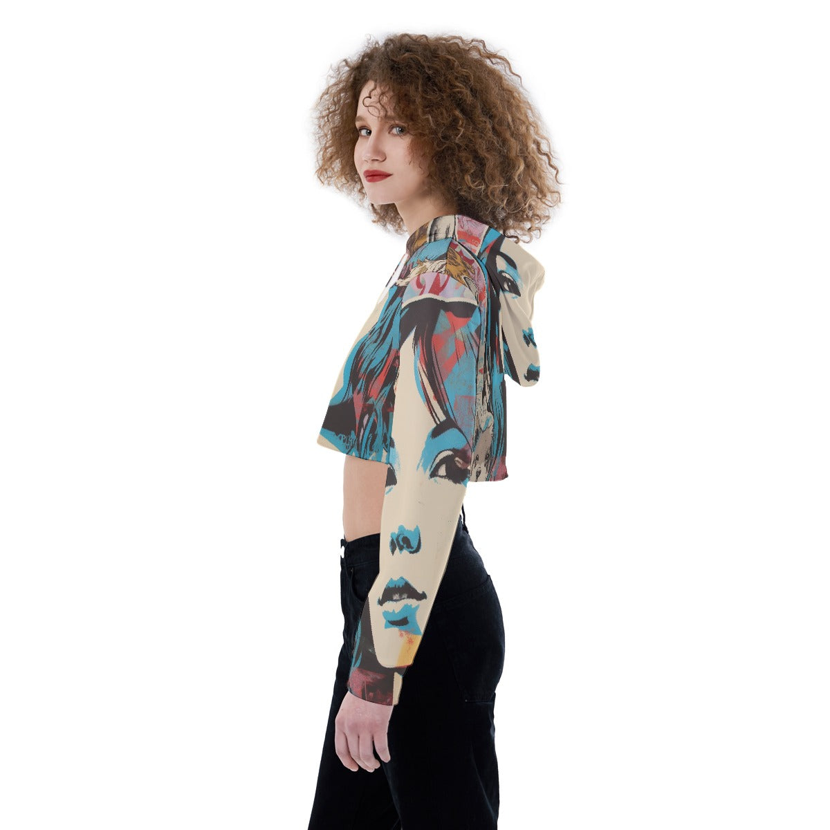 All-Over Print Women's Crop Top Hoodie