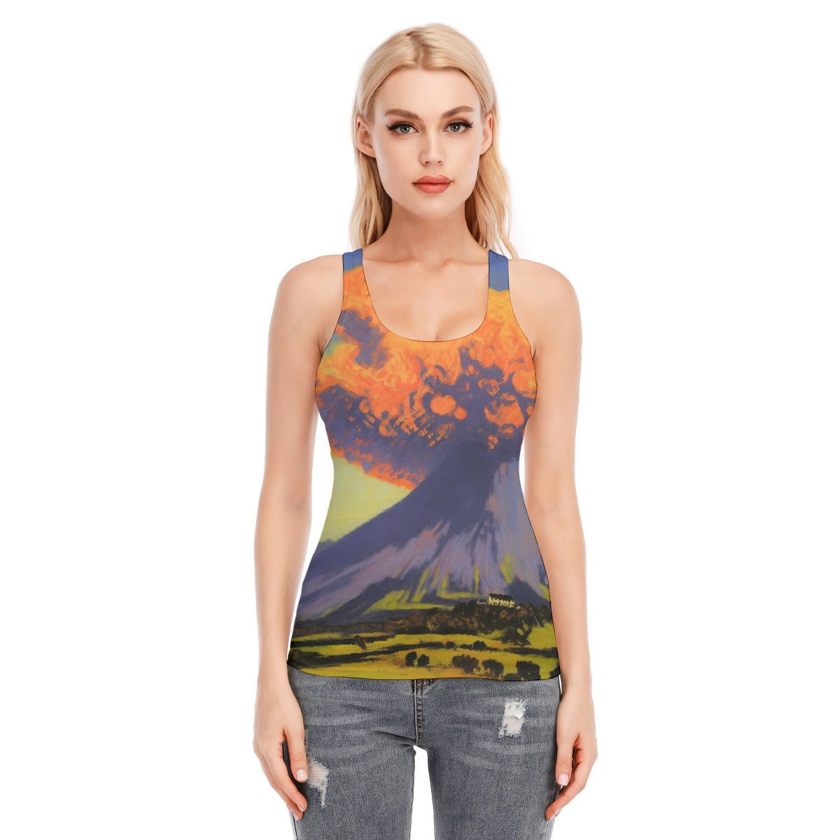 All-Over Print Women's Racer Vest | 190GSM Cotton