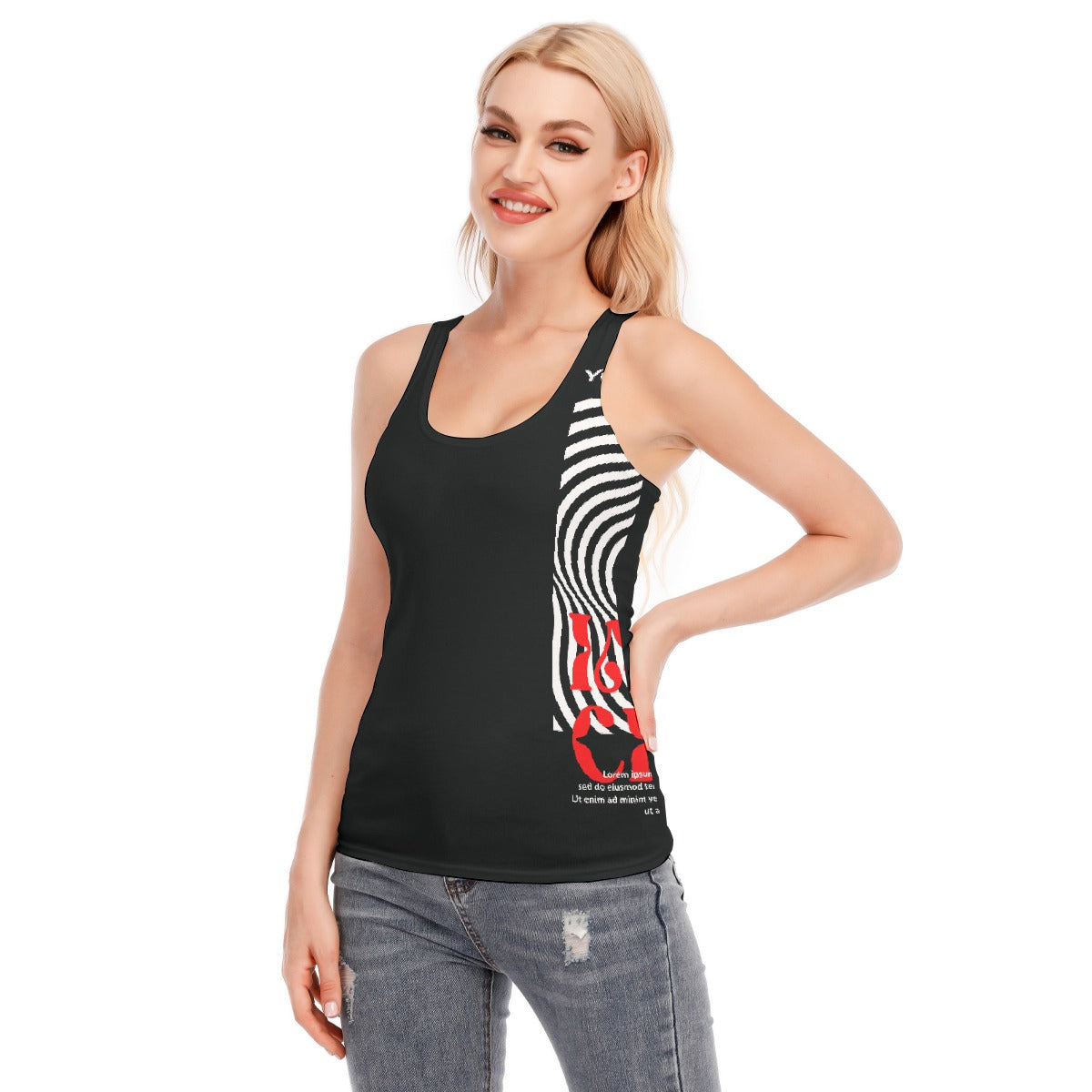 All-Over Print Women's Racer Vest | 190GSM Cotton