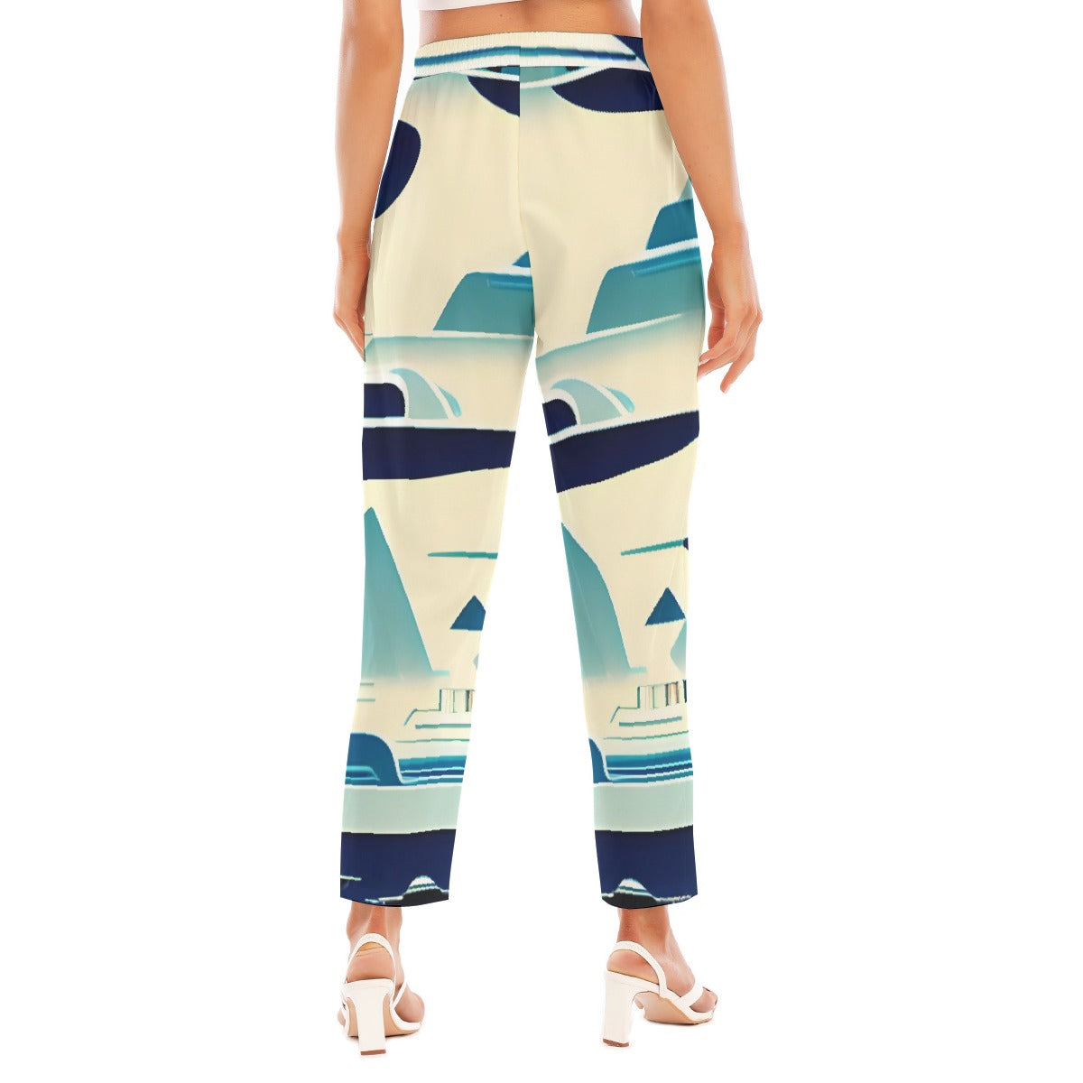 All-Over Print Women's Loose Straight-leg Pants