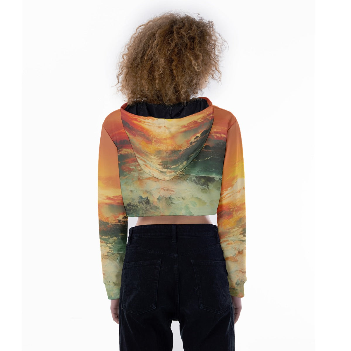 All-Over Print Women's Crop Top Hoodie