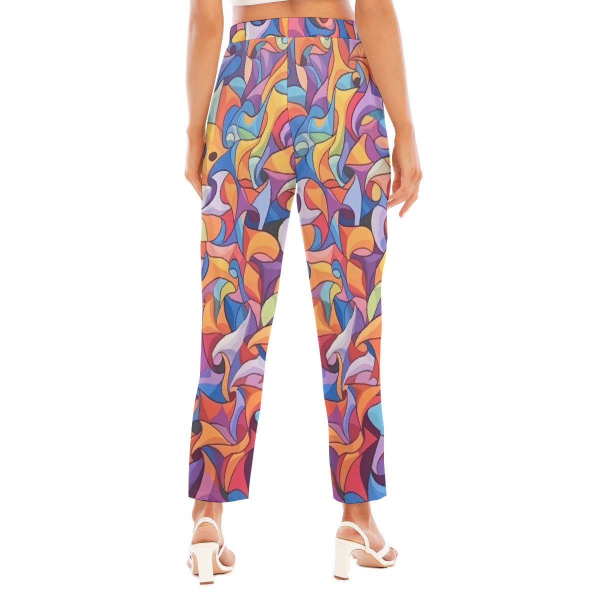 All-Over Print Women's Loose Straight-leg Pants
