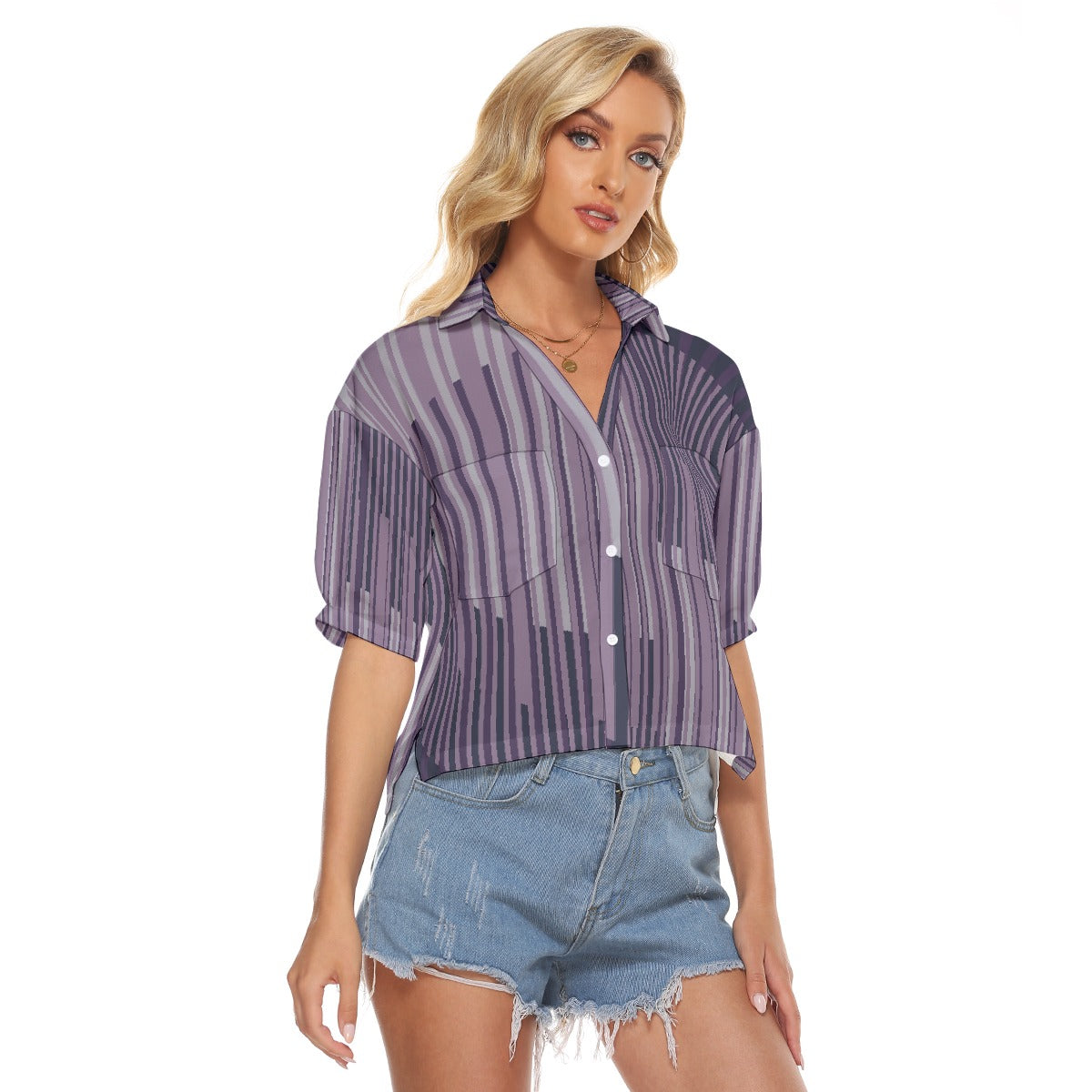 All-Over Print Women's V-neck Shirts