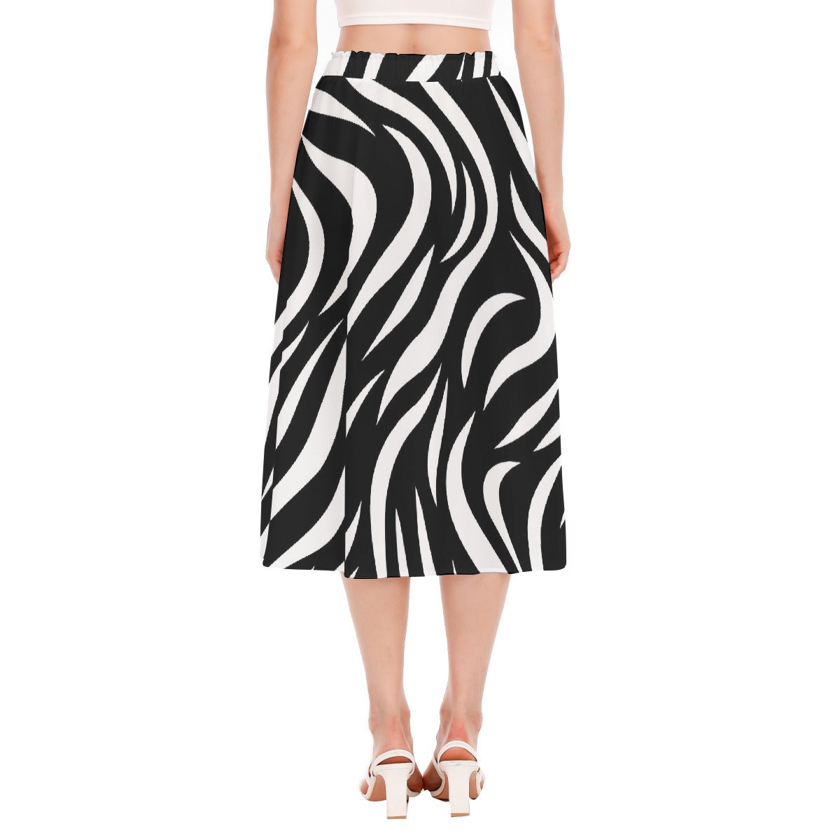 All-Over Print Women's Long Section Chiffon Skirt