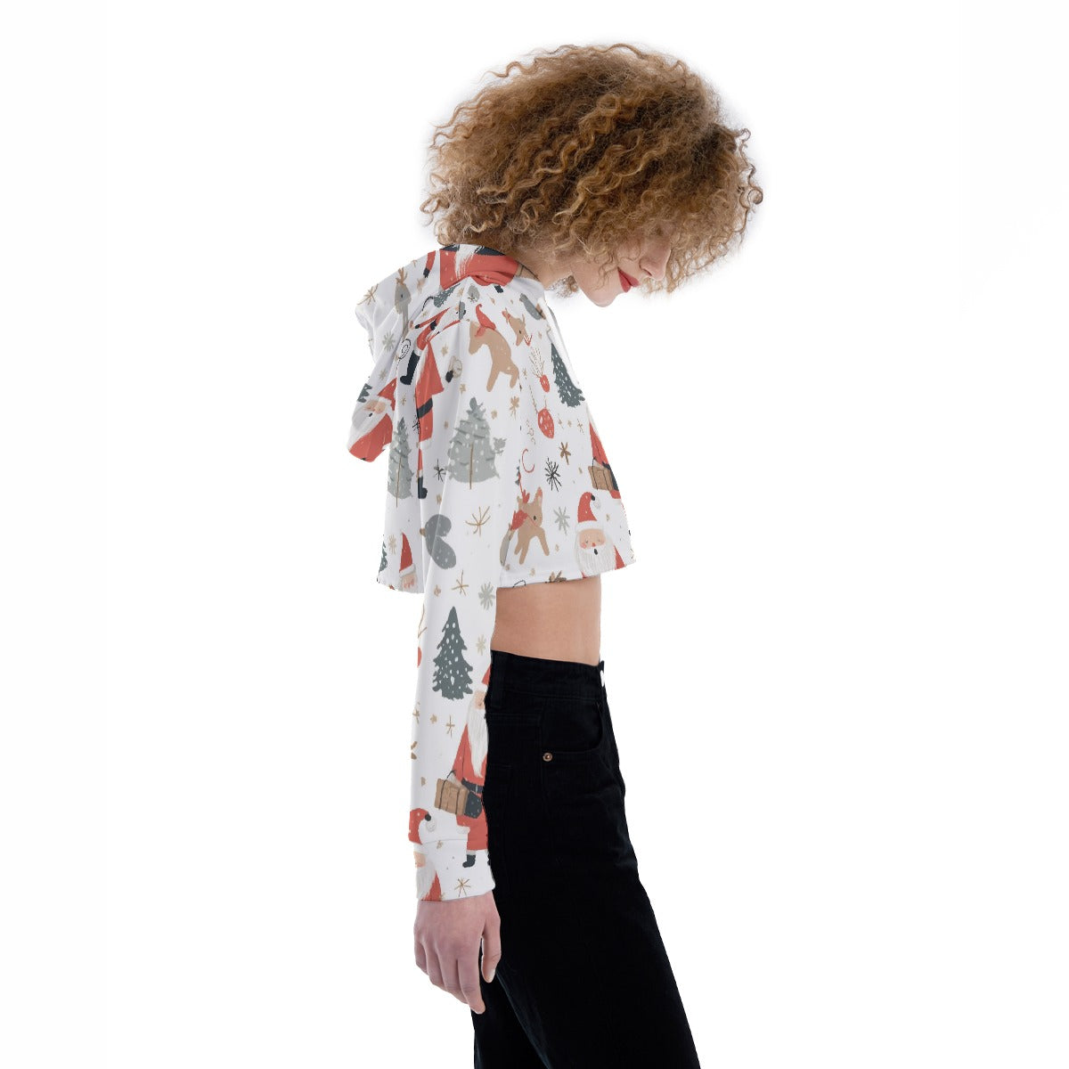 All-Over Print Women's Crop Top Hoodie
