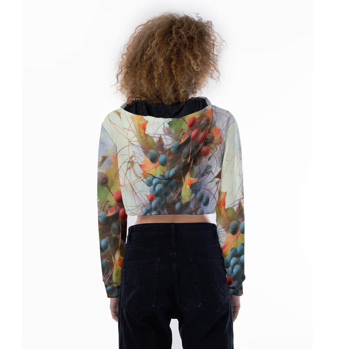 All-Over Print Women's Crop Top Hoodie