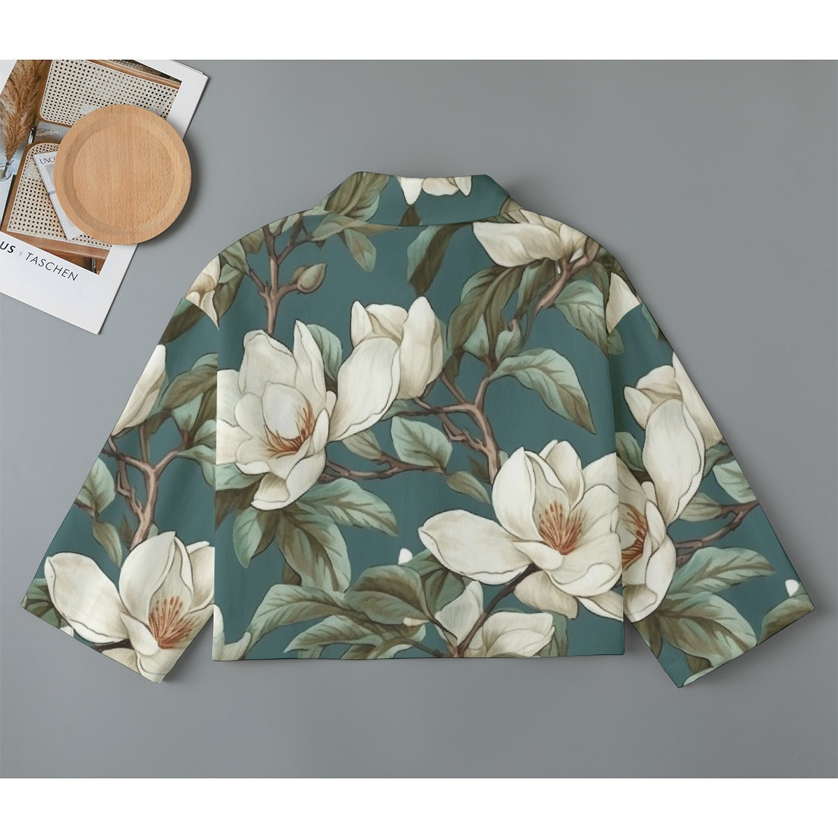 All-Over Print Women's Cropped Jacket | 245GSM Cotton