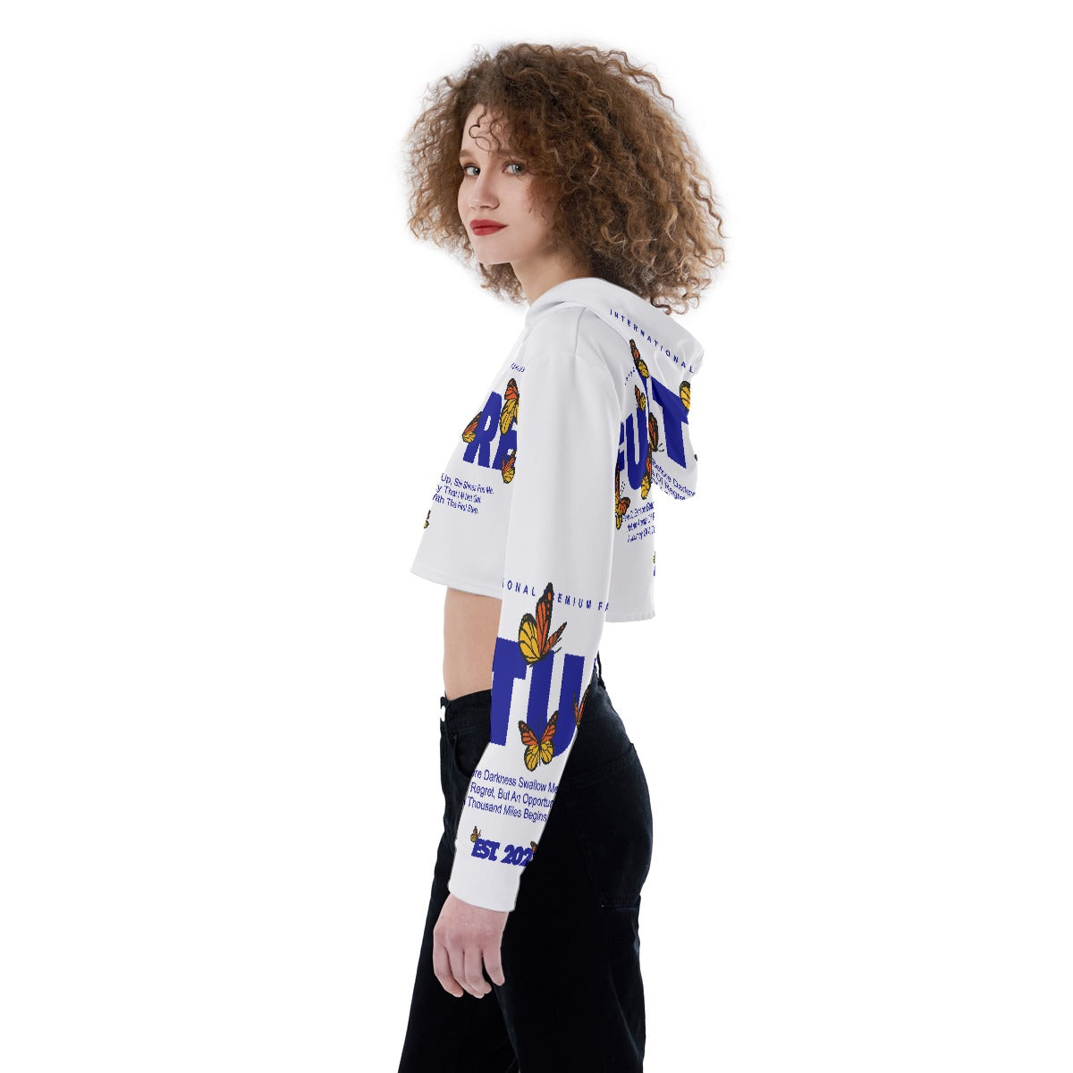 All-Over Print Women's Crop Top Hoodie