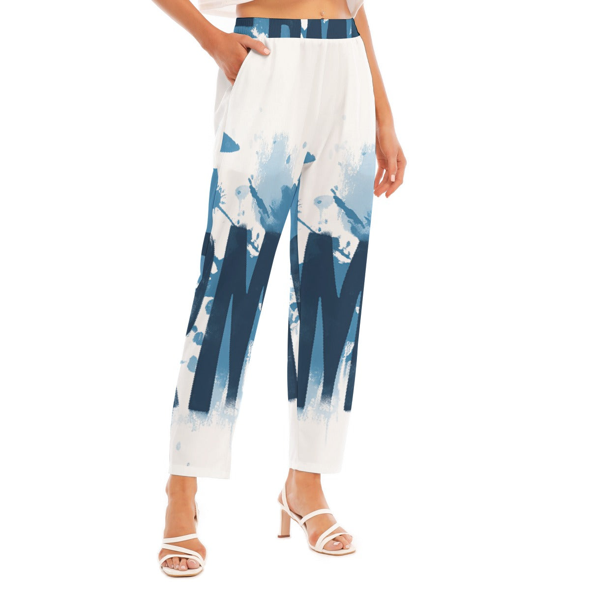 All-Over Print Women's Loose Straight-leg Pants