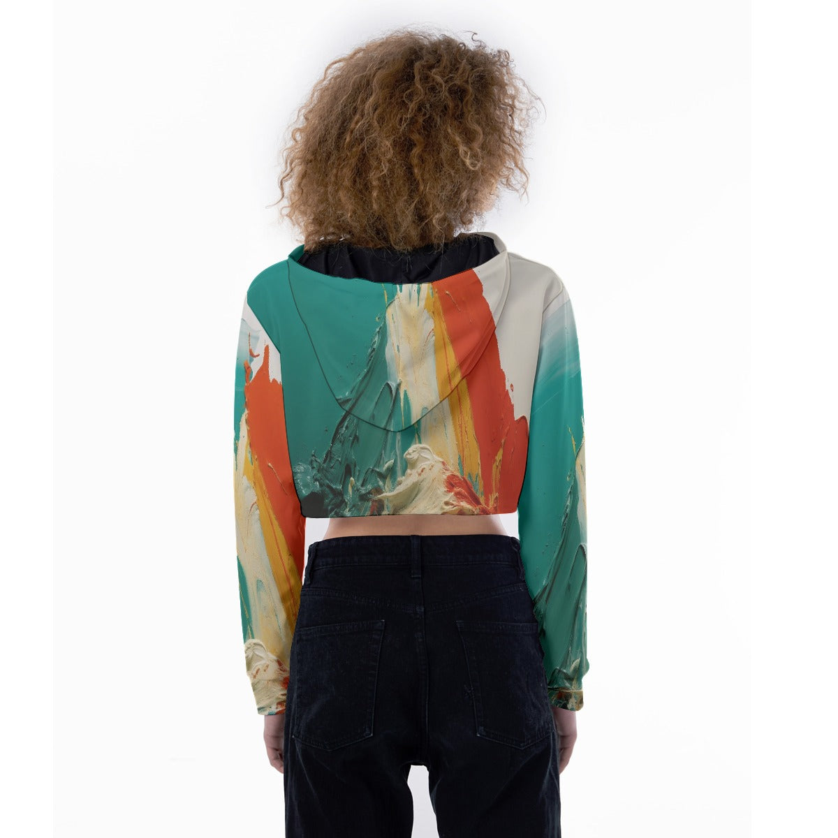 All-Over Print Women's Crop Top Hoodie