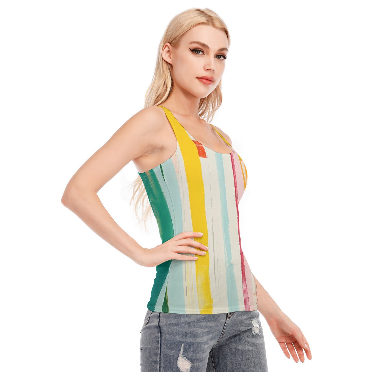 All-Over Print Women's Racer Vest | 190GSM Cotton
