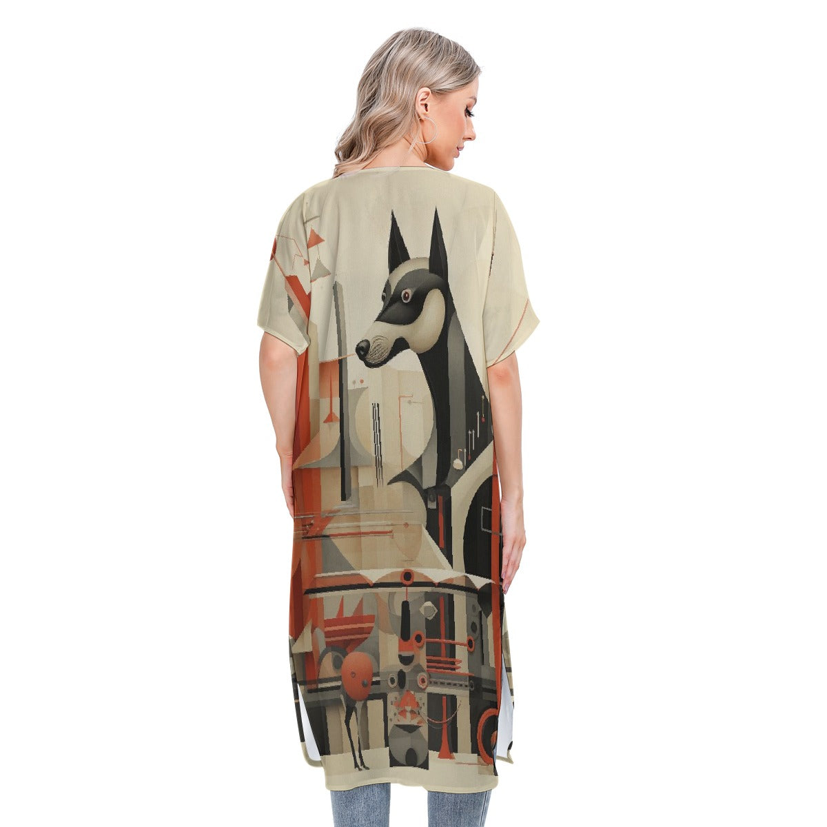 All-Over Print Women's Short Sleeve Cardigan