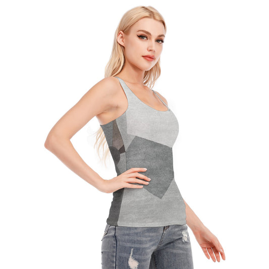 All-Over Print Women's Racer Vest | 190GSM Cotton