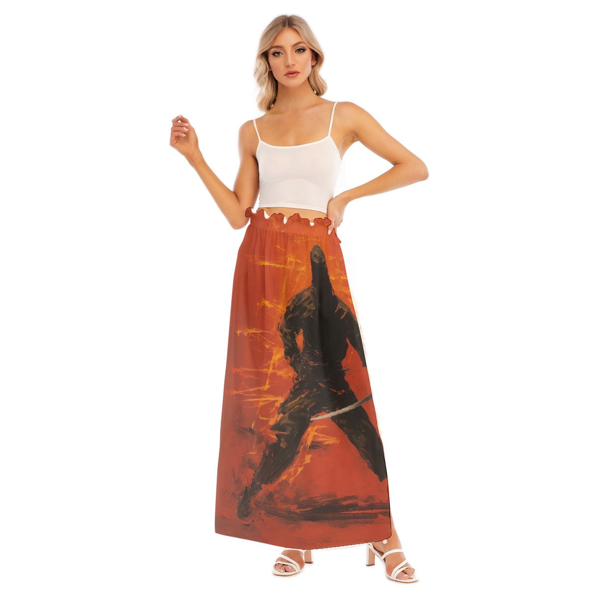 All-Over Print Women's Side Split Skirt