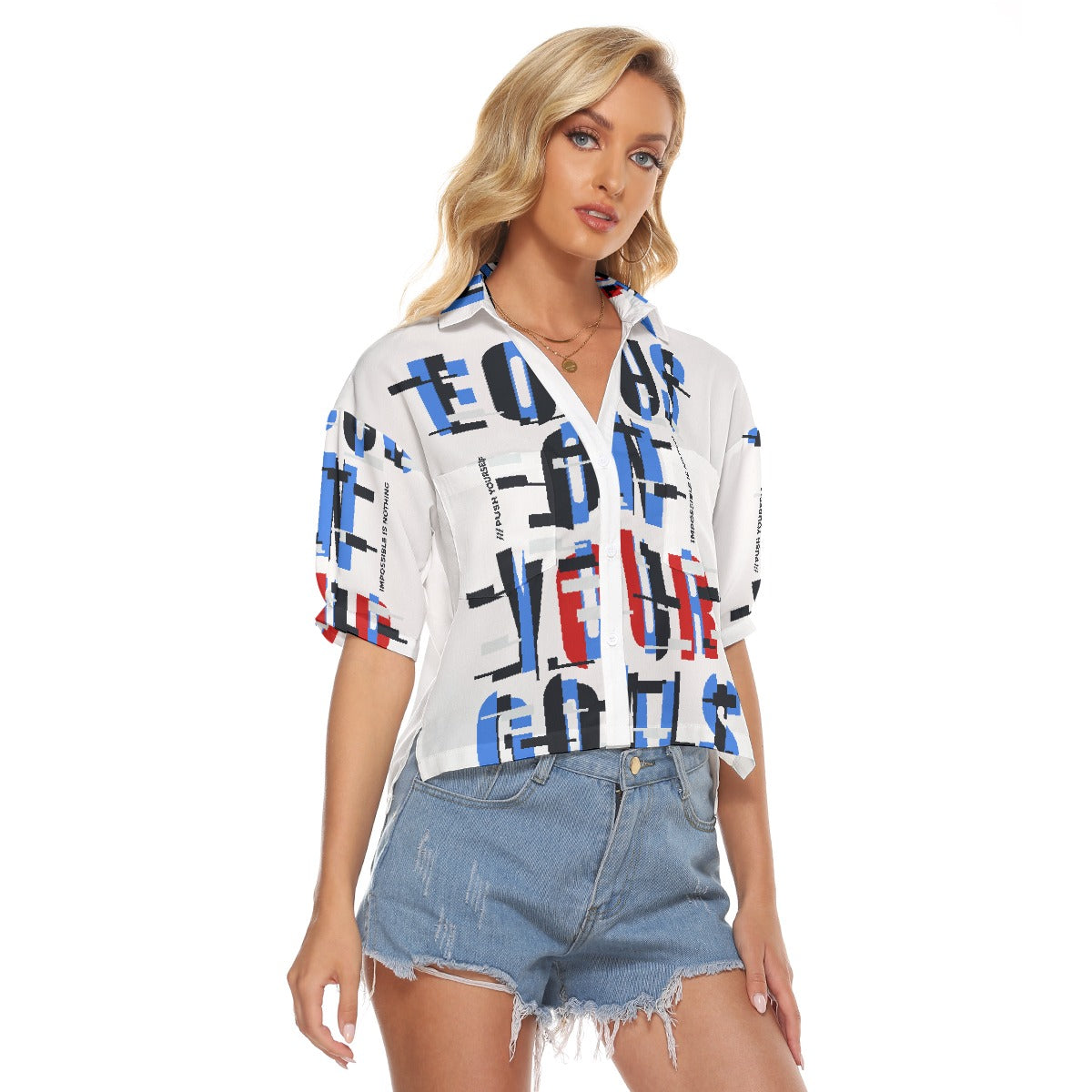 All-Over Print Women's V-neck Shirts