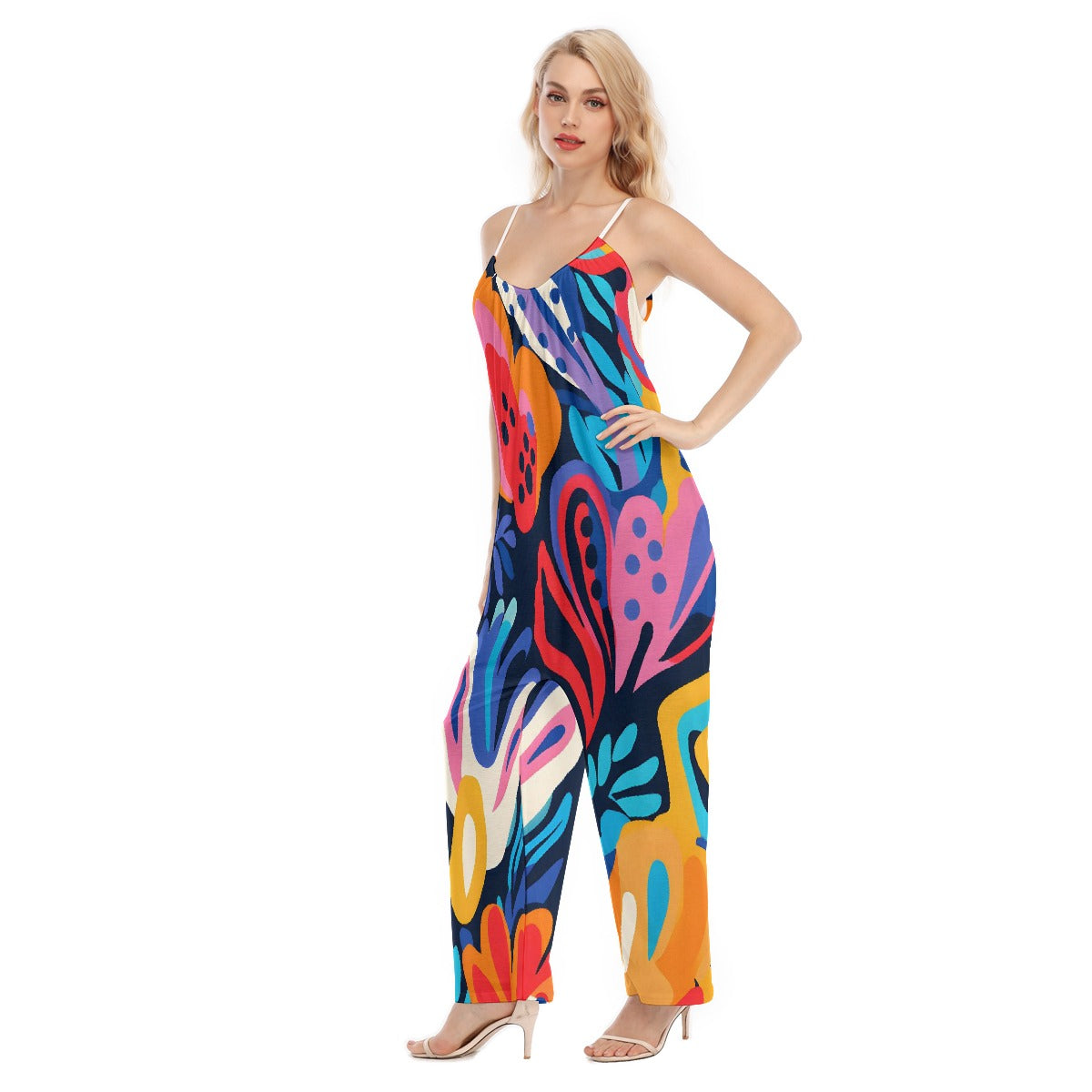 All-Over Print Women's Loose Cami Jumpsuit