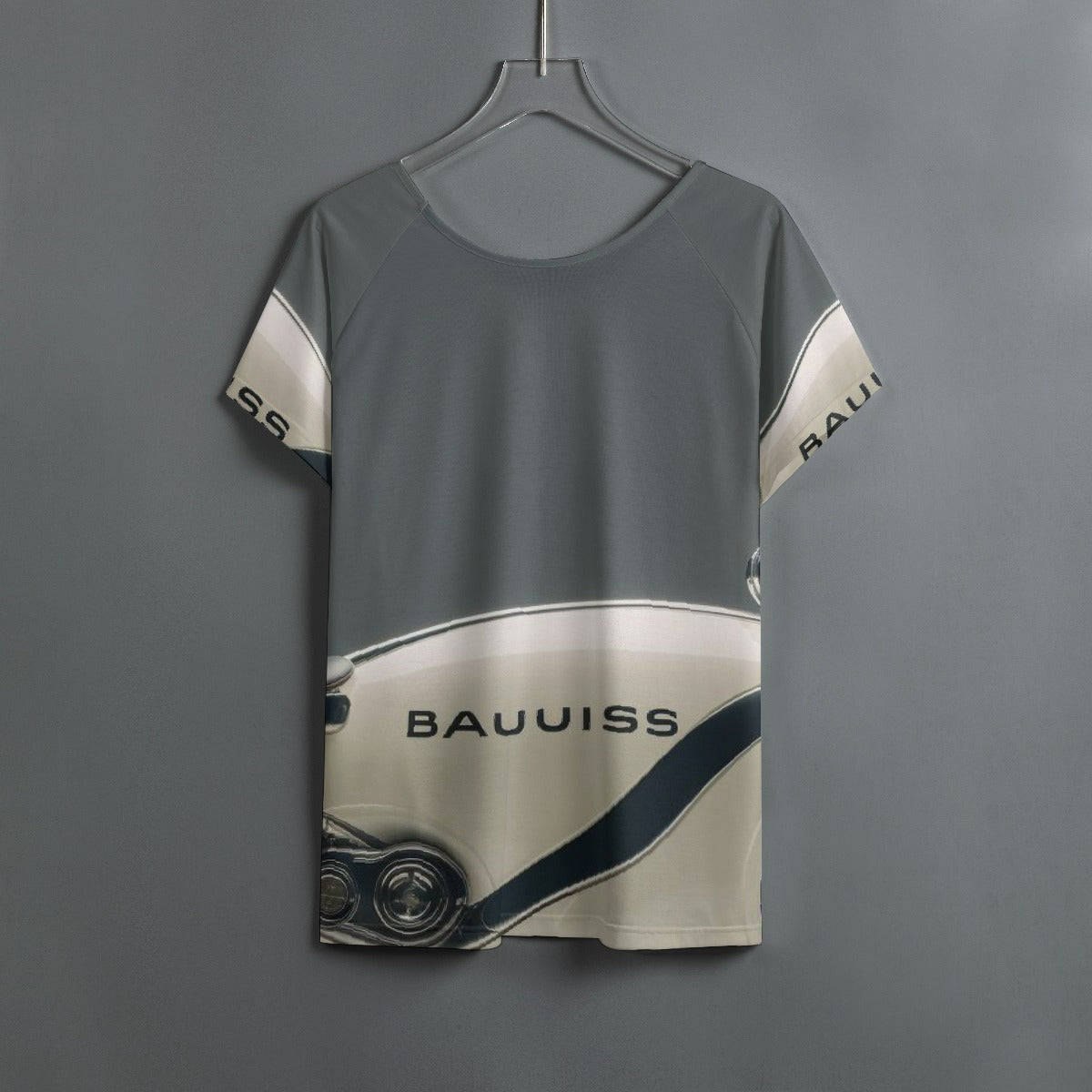 All-Over Print Women's Round Neck T-shirt With Raglan Sleeve