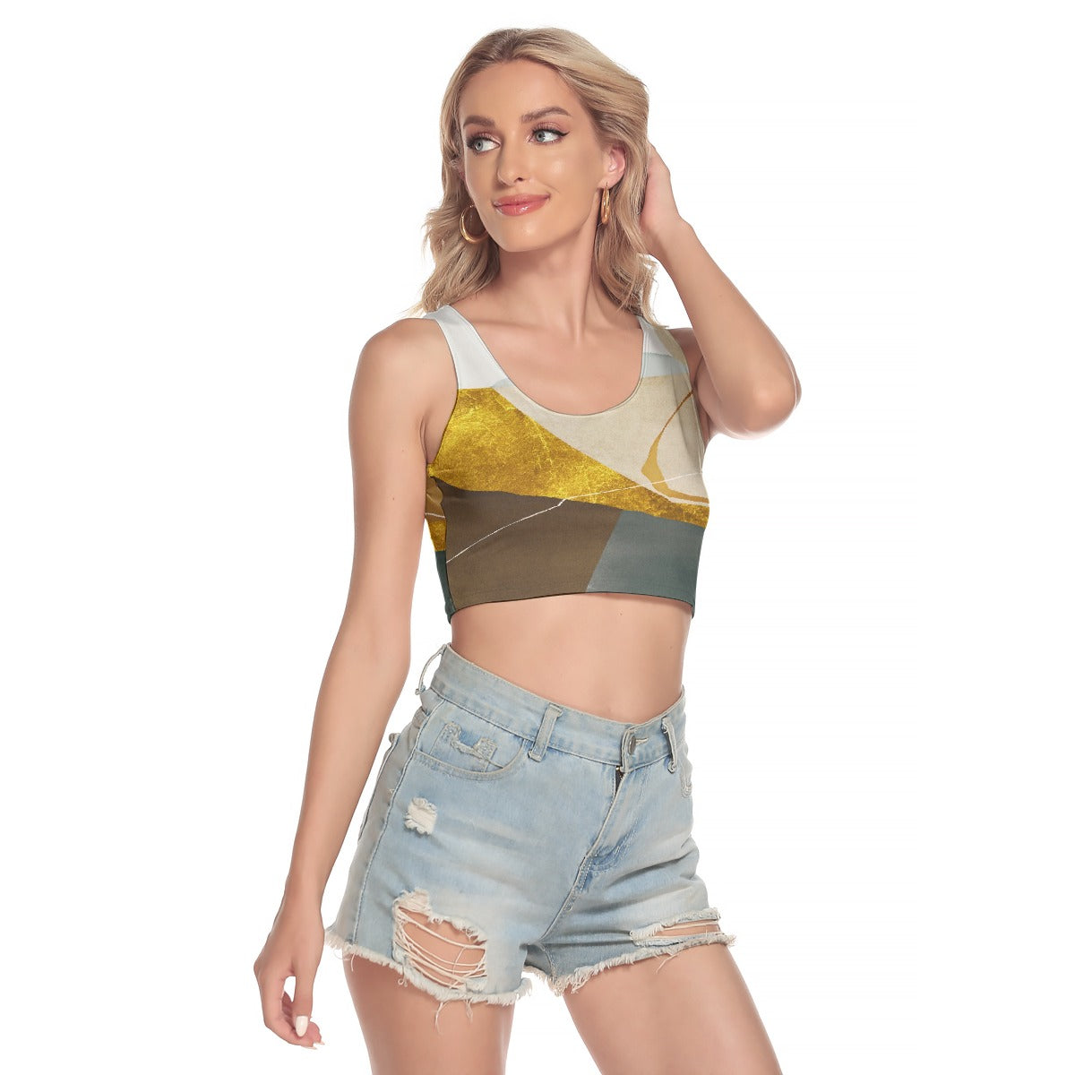 All-Over Print Women's Sport Crop Tank Top