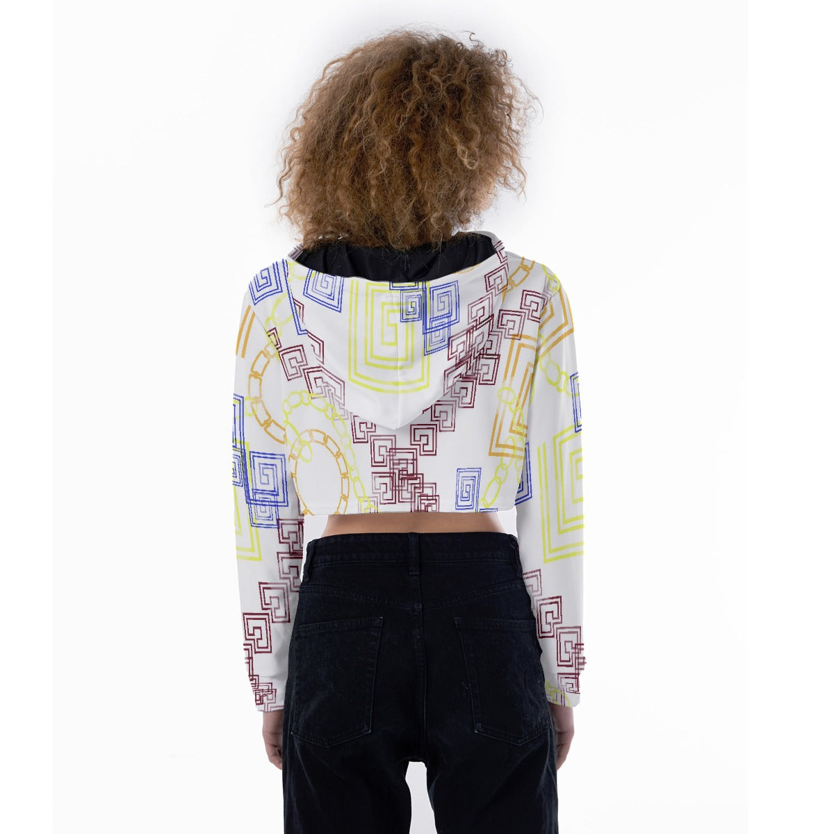 All-Over Print Women's Crop Top Hoodie