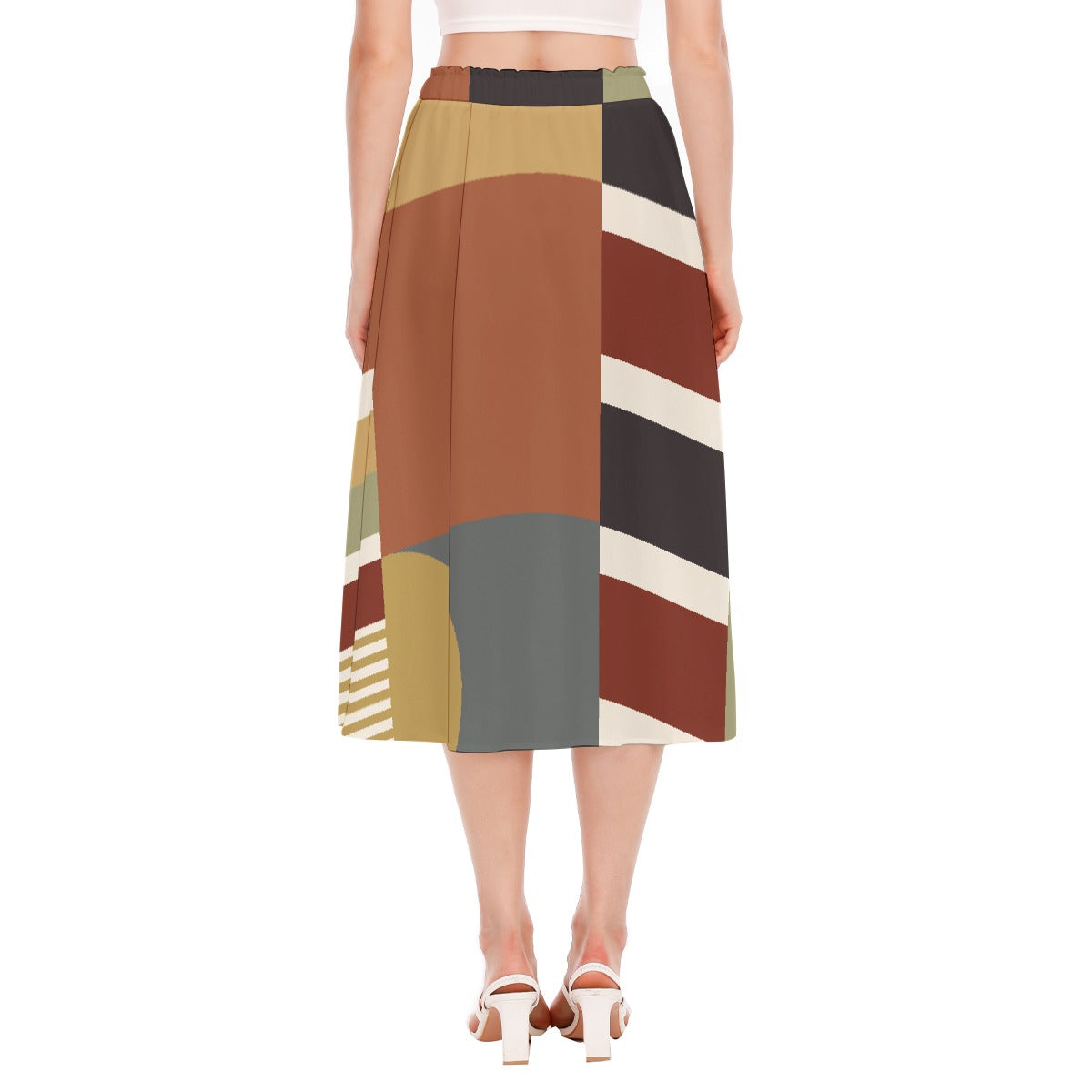 All-Over Print Women's Long Section Chiffon Skirt