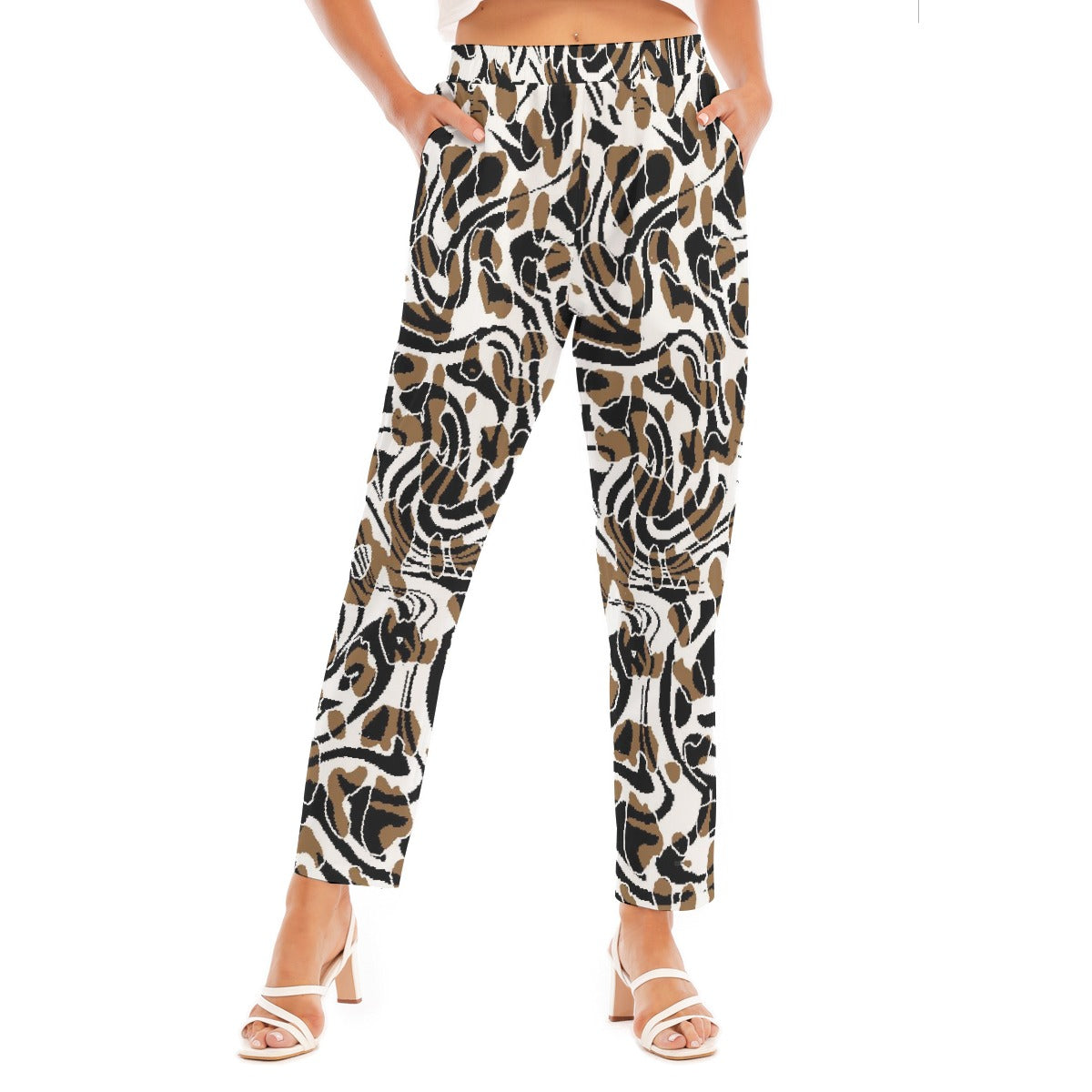 All-Over Print Women's Loose Straight-leg Pants