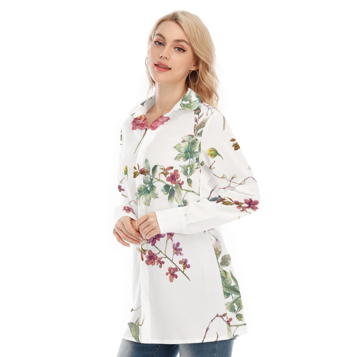 All-Over Print Women's Long Shirt