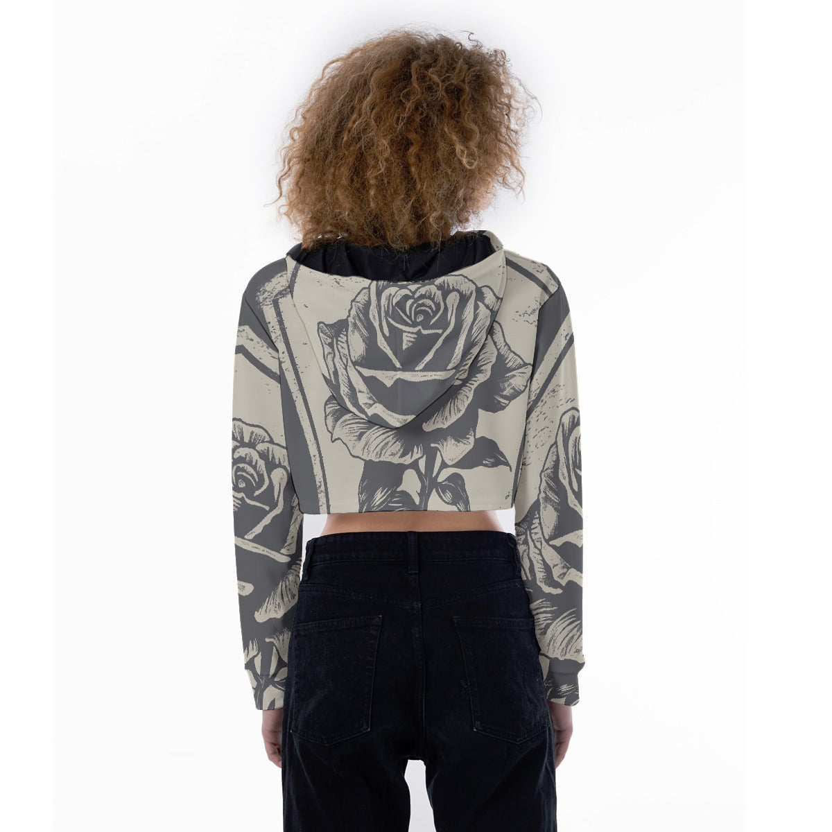 All-Over Print Women's Crop Top Hoodie