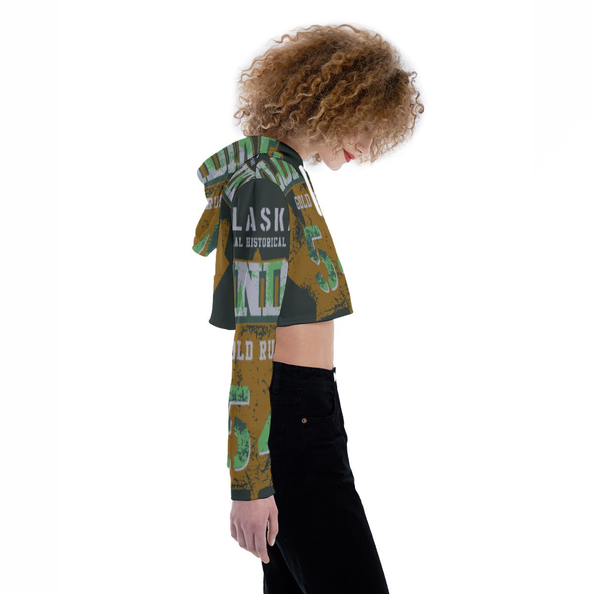 All-Over Print Women's Crop Top Hoodie