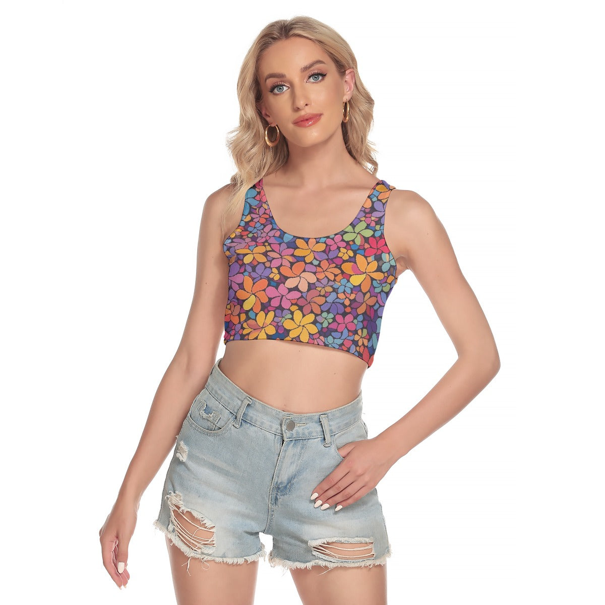 All-Over Print Women's Sport Crop Tank Top