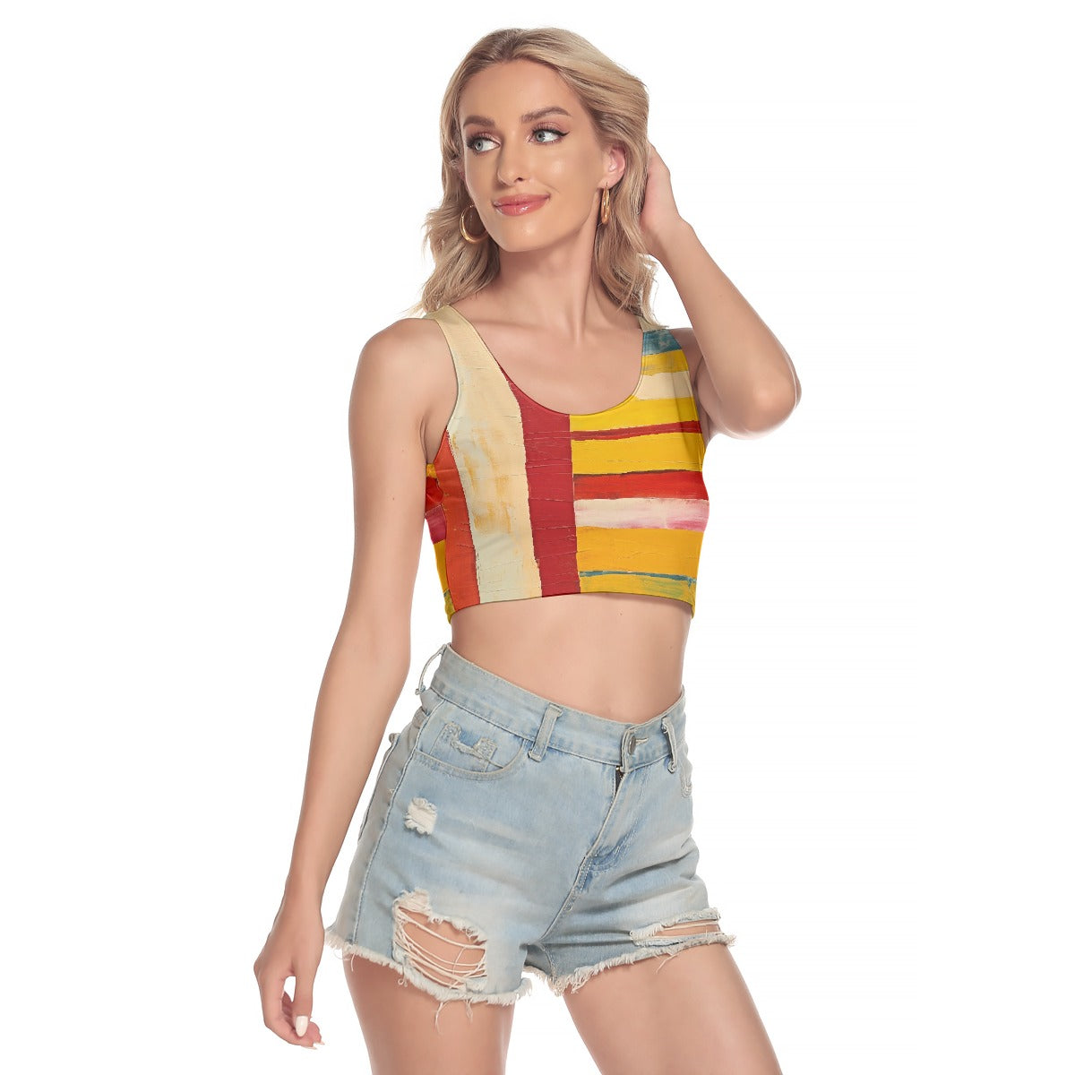 All-Over Print Women's Sport Crop Tank Top
