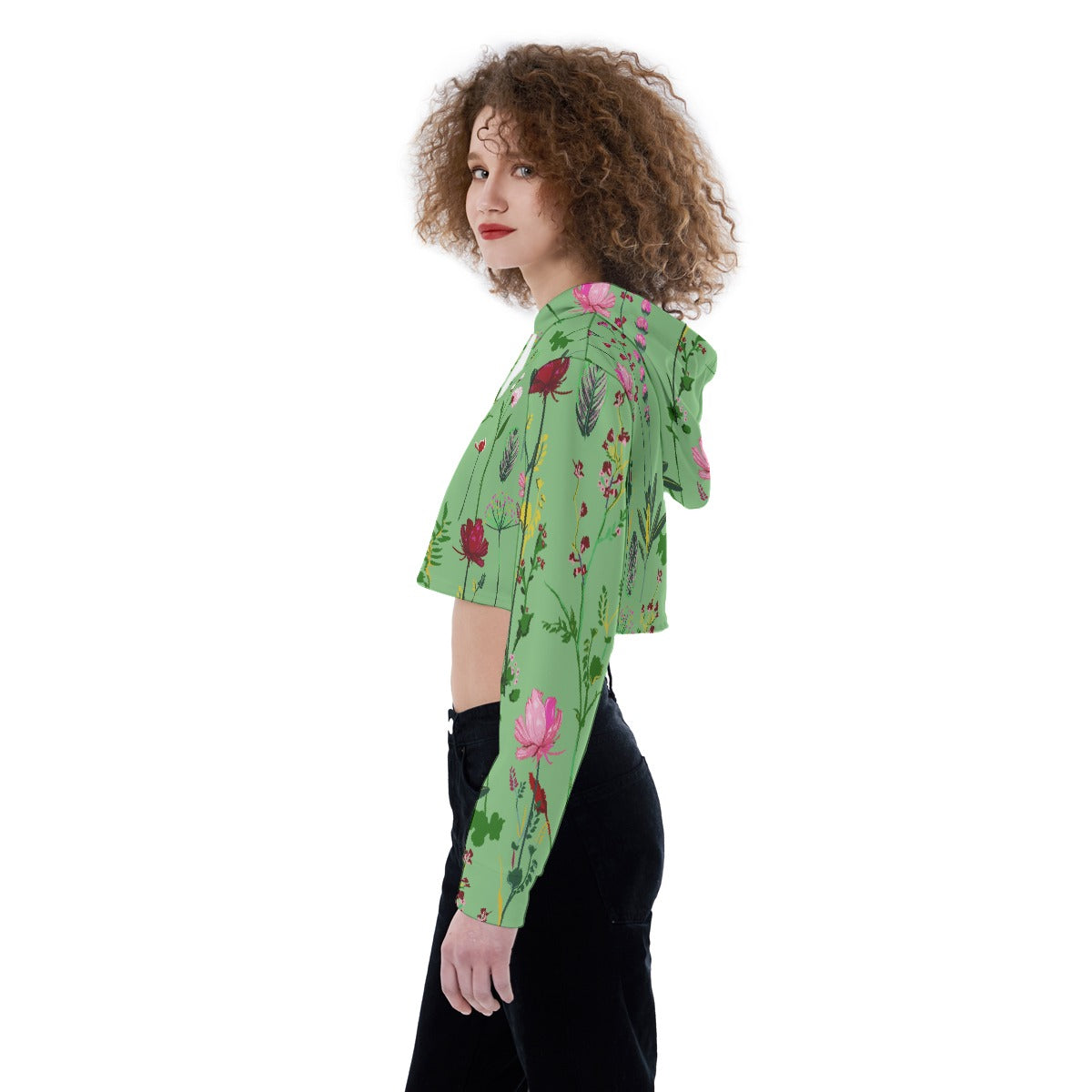 All-Over Print Women's Crop Top Hoodie
