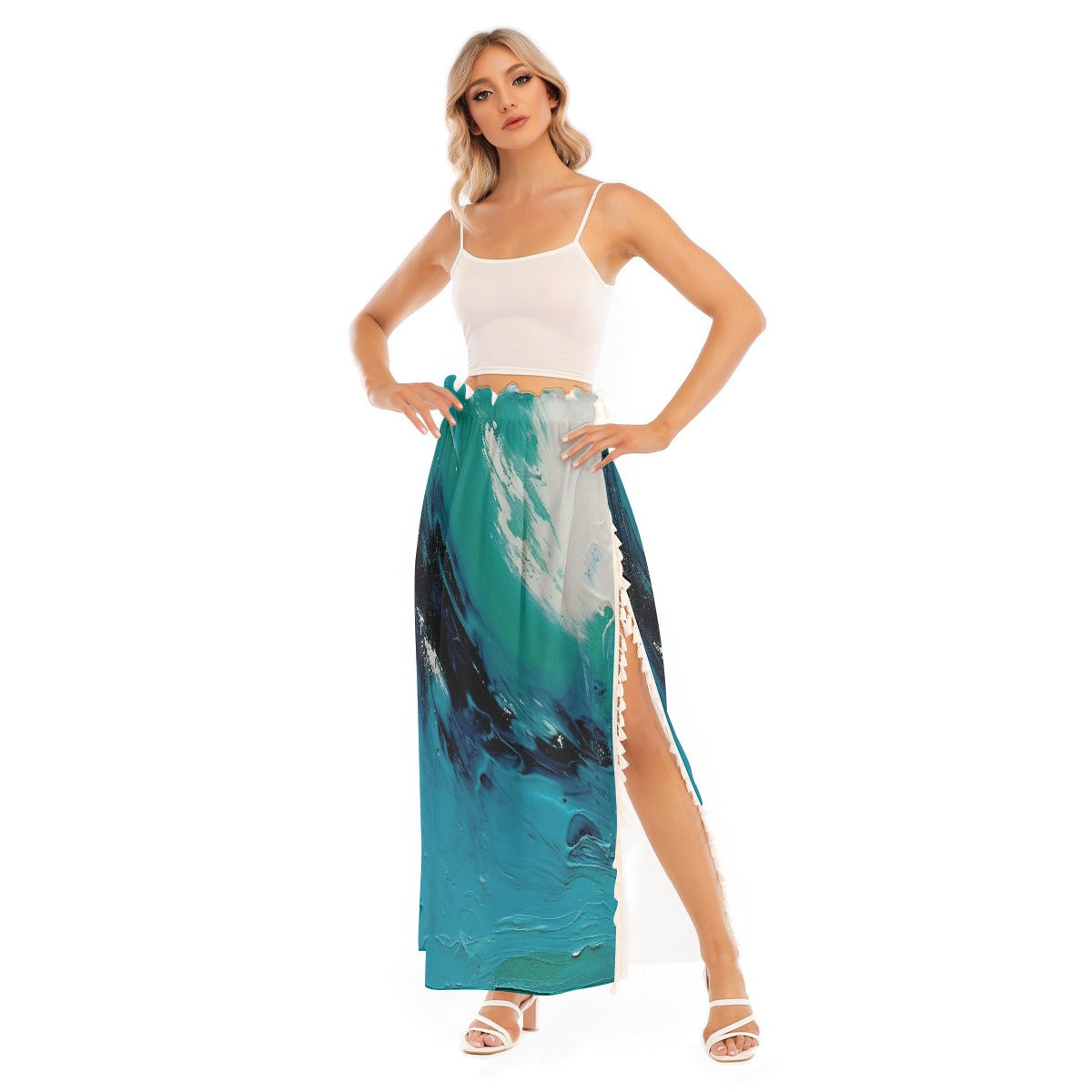All-Over Print Women's Side Split Skirt