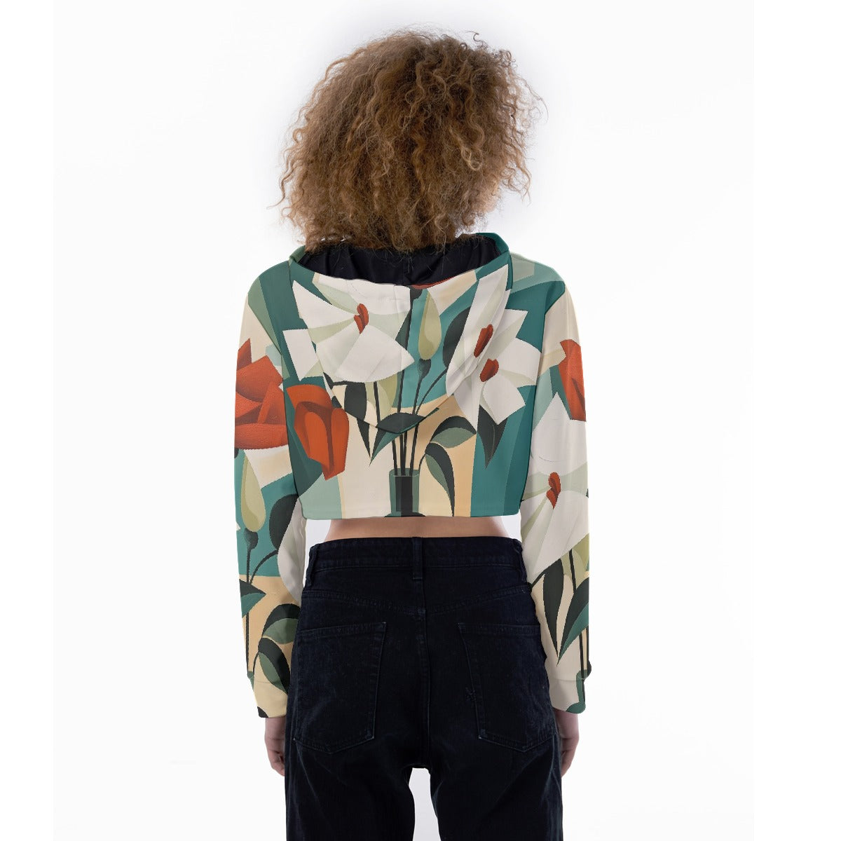 All-Over Print Women's Crop Top Hoodie