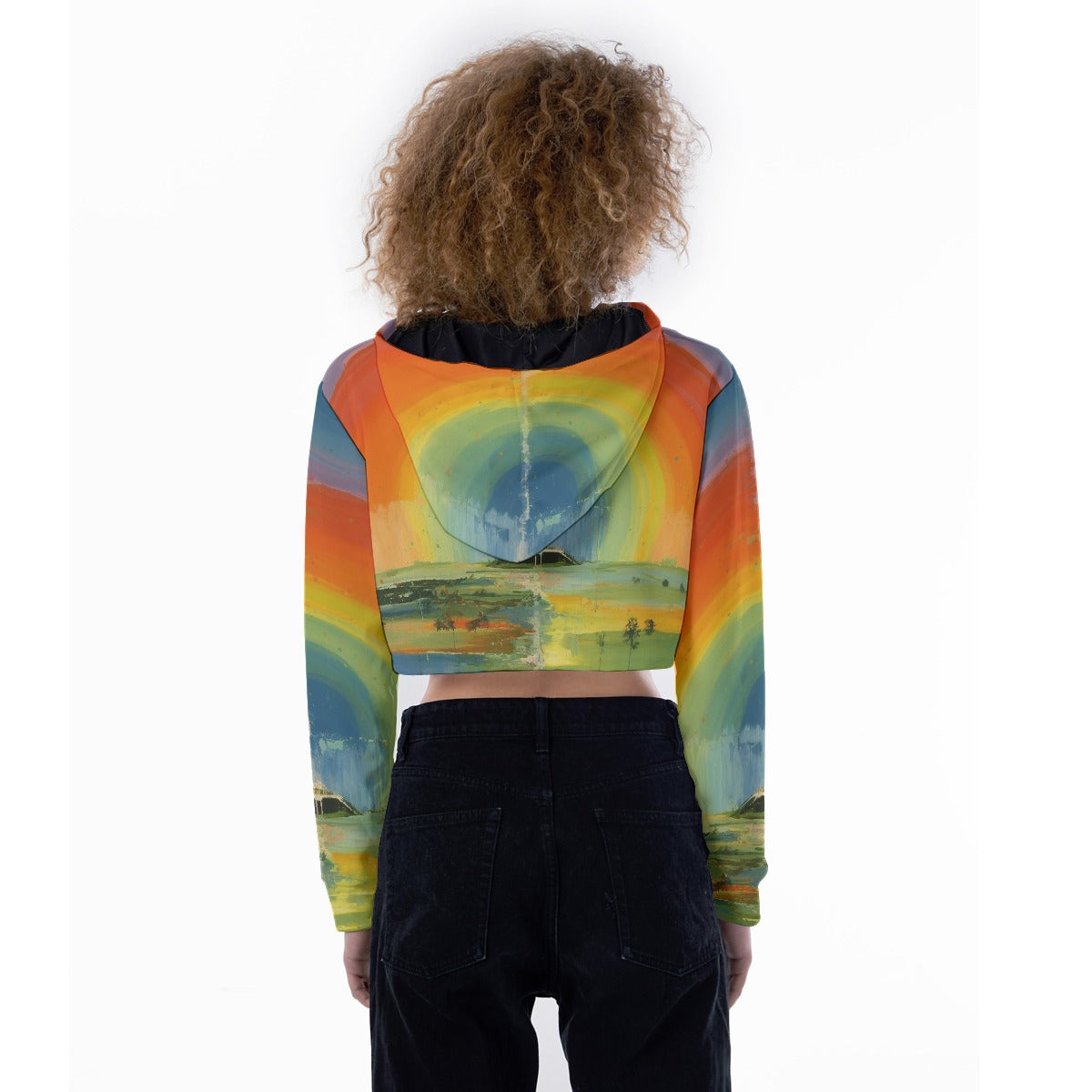 All-Over Print Women's Crop Top Hoodie