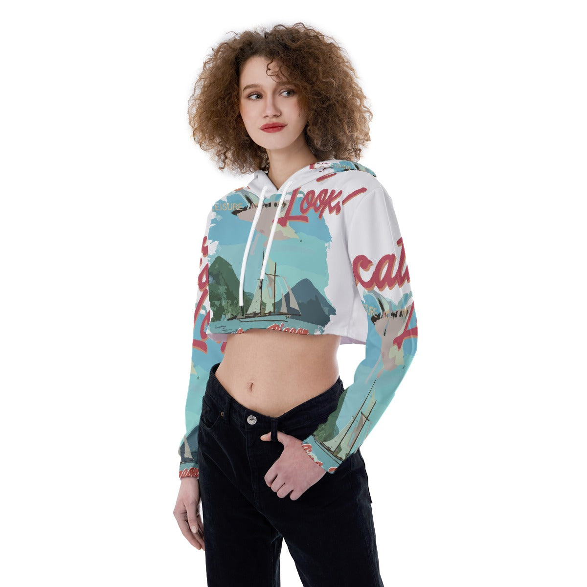 All-Over Print Women's Crop Top Hoodie