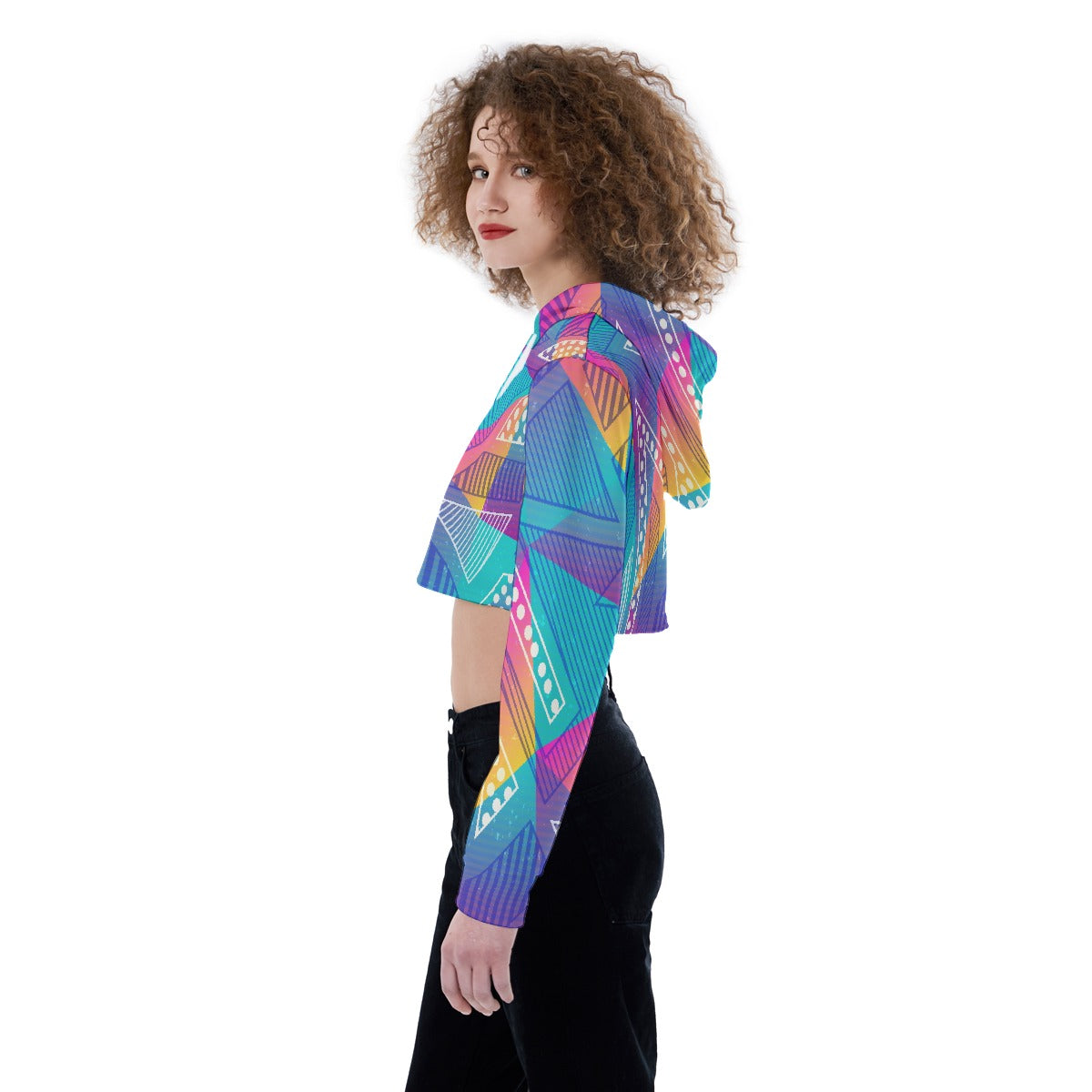 All-Over Print Women's Crop Top Hoodie