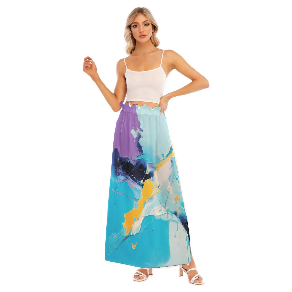 All-Over Print Women's Side Split Skirt