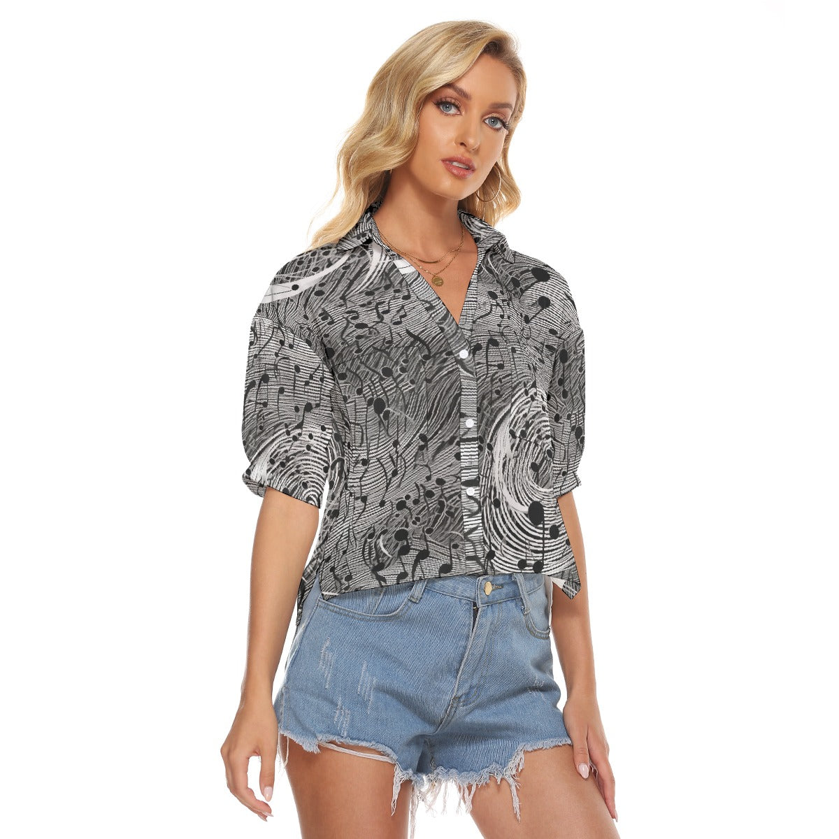 All-Over Print Women's V-neck Shirts