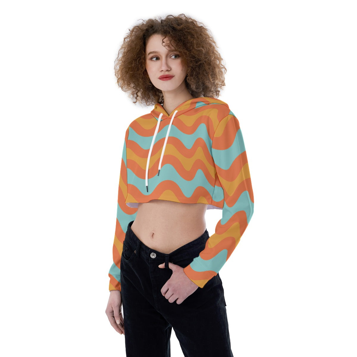 All-Over Print Women's Crop Top Hoodie